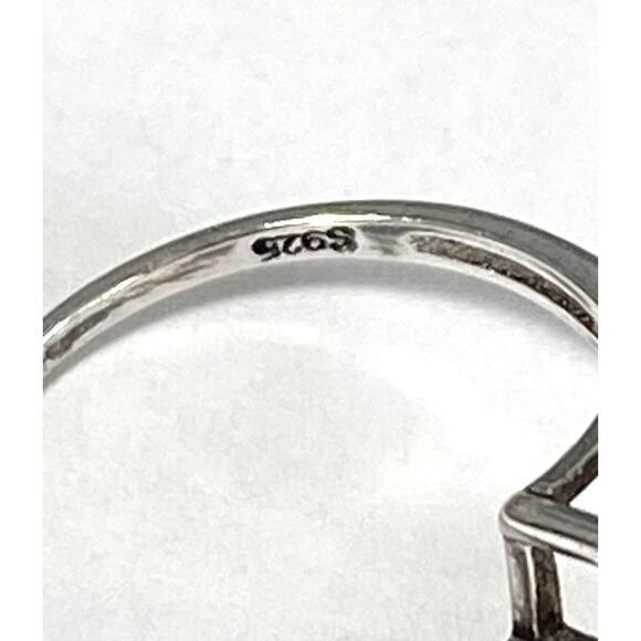 925 Sterling Silver Ring Citrine Rectangular 2.12g Size 7 - Picture 14 of 16